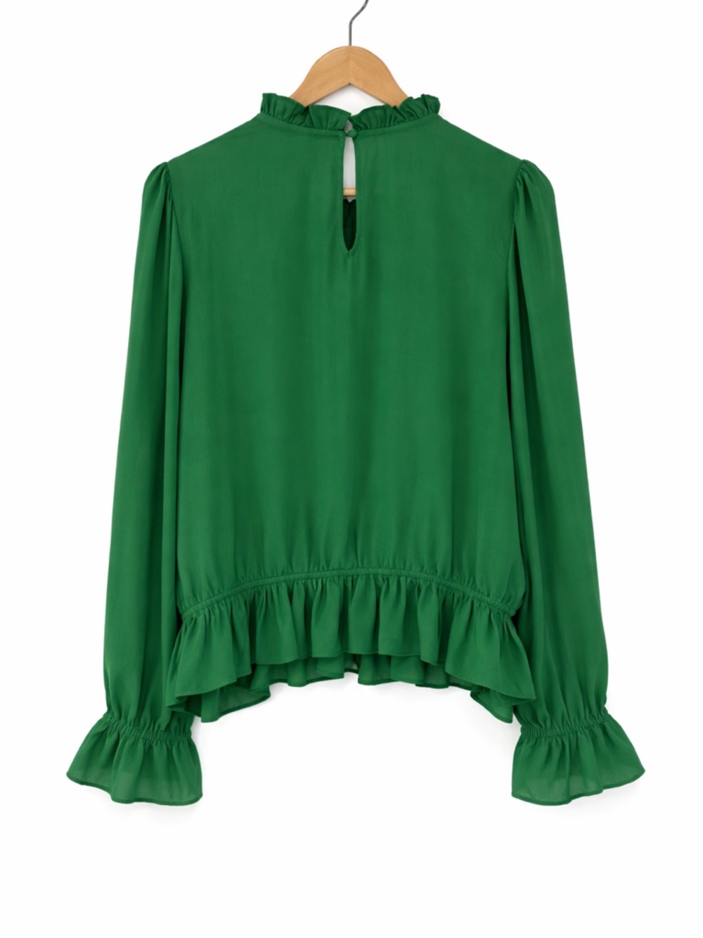 Happy Nature by Kate Hudson Green Ruffle Blouse | Size XL 💚 - Picture 4 of 12